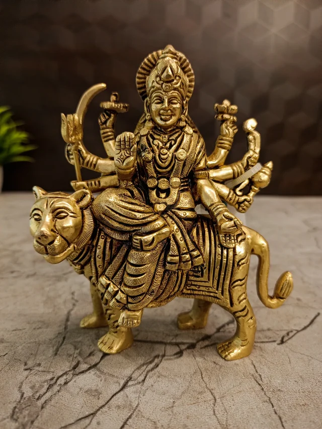 DecorsOne Brass Durgai Amman Idol 5"