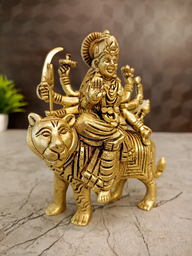 DecorsOne Brass Durgai Amman Idol 5"