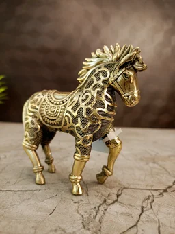 DecorsOne Brass Fine Art Horse Idol 3"