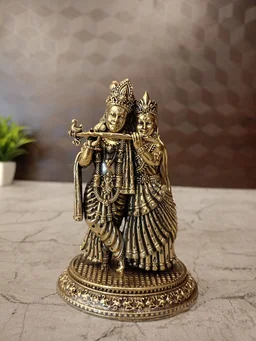 DecorsOne Brass Fine Art Radha Krishna Idol