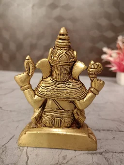 DecorsOne Buy Brass Superfine Ganesha Statue For Pooja / Pure Antique And Handicraft Idol