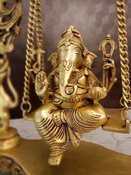 DecorsOne Brass Swing Ganesh 18"