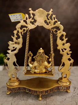 DecorsOne Brass Swing Ganesh 18"