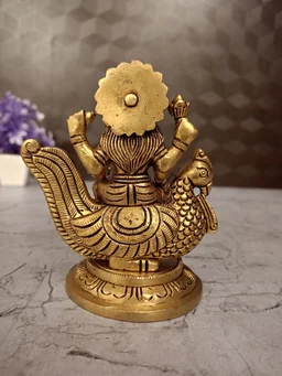 DecorsOne Brass Gayathri Devi Sitting On Annam Idol