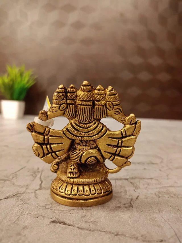 DecorsOne Brass Small Panjamuga Hanuman Idol