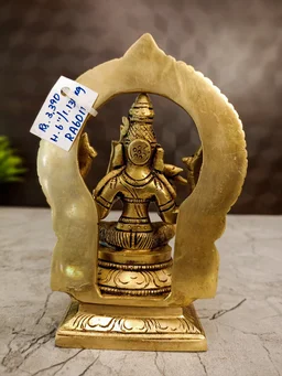 DecorsOne Brass Kamatchi Amman With Thiruvachi - 6''