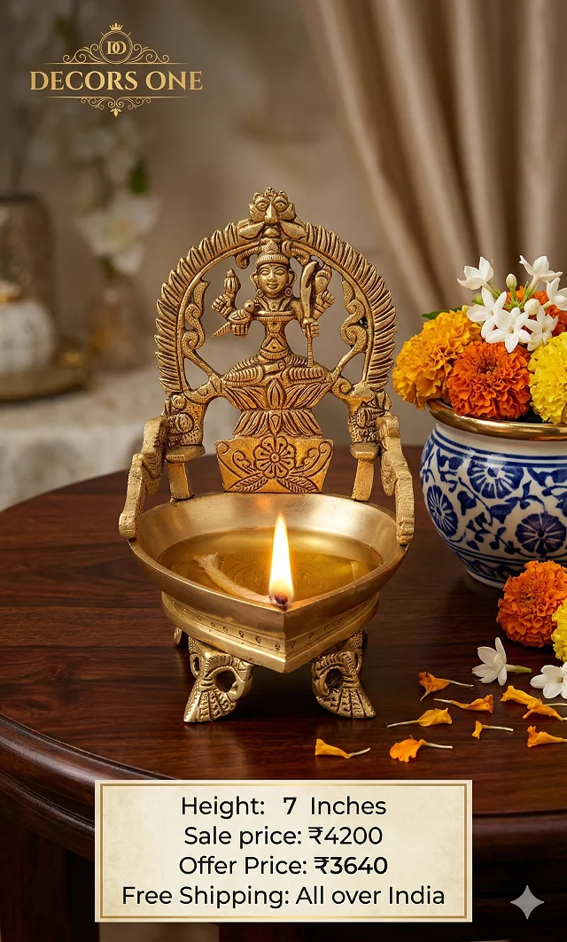 DecorsOne Brass Kamakshi Diya 7″