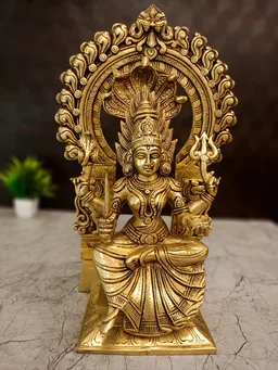 DecorsOne Brass Karumaari Amman Idol 17"