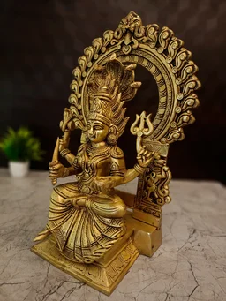 DecorsOne Brass Karumaari Amman Idol 17"