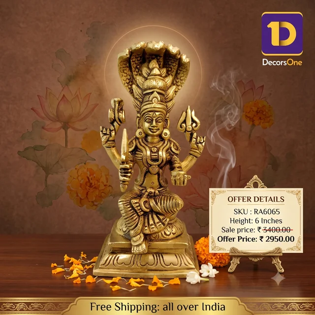 DecorsOne Brass Karumaari Amman Idol 6.5"