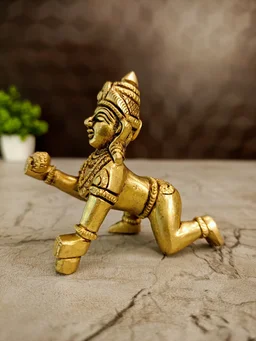 DecorsOne Brass Laddhu Gopal Idol 3"