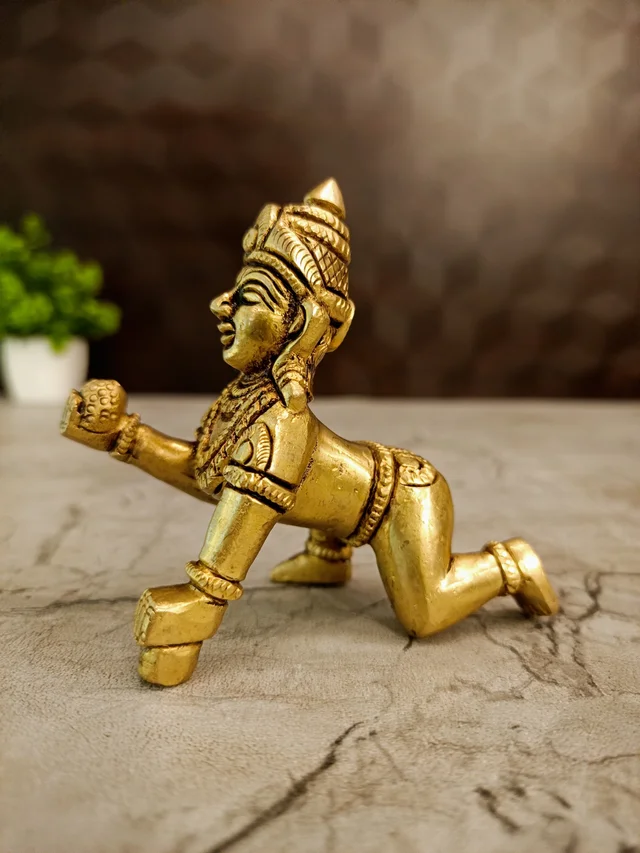 DecorsOne Brass Laddhu Gopal Idol 3"