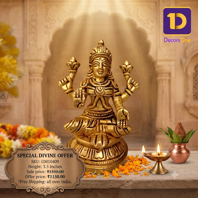 DecorsOne Buy Brass Maha Lakshmi Idol Good For Wealth