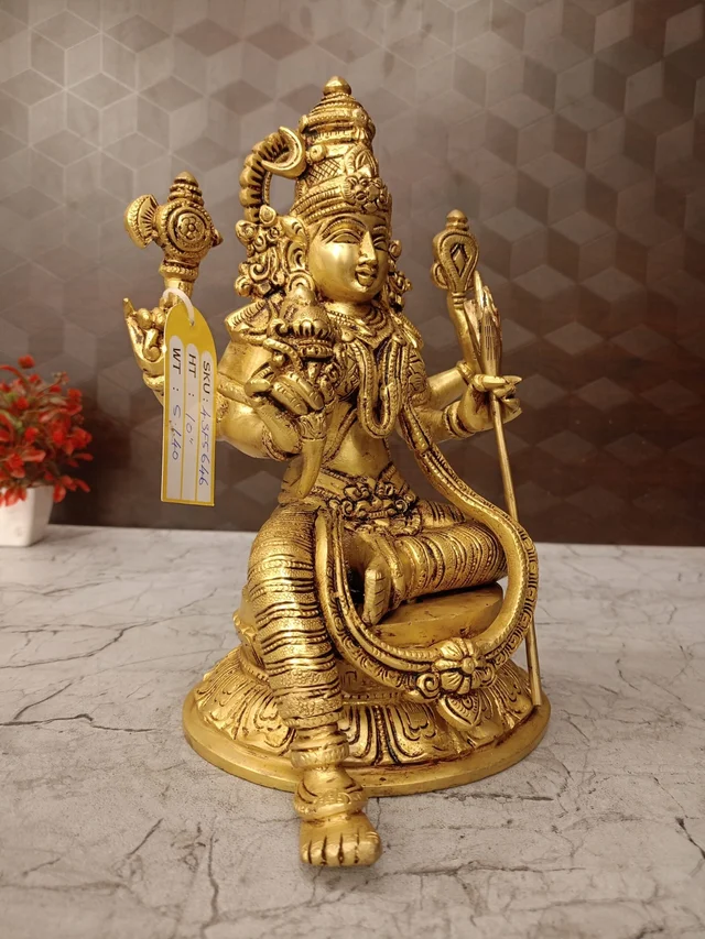 DecorsOne Brass Rajareswari Amman Idol 10"