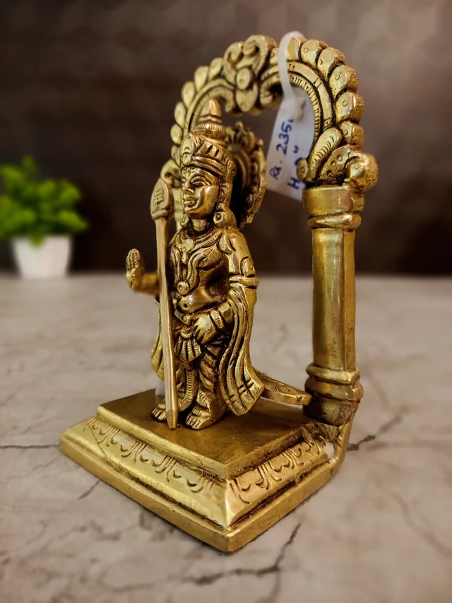 DecorsOne Brass Arch Bala Murugan Idol 5"