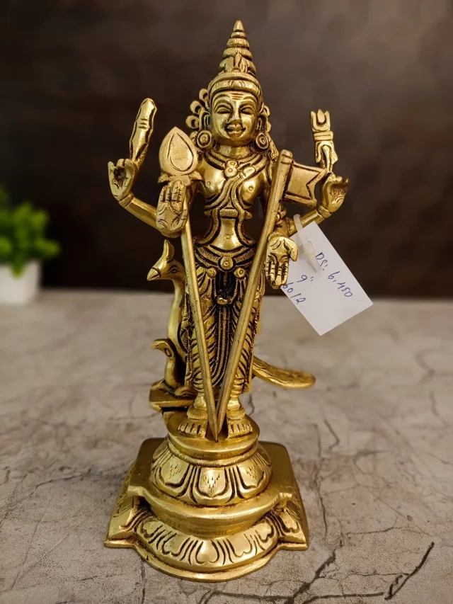 DecorsOne Brass Thiruchendur Murugan Idol 9"