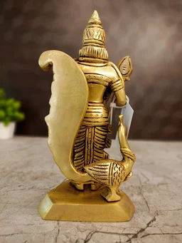 DecorsOne Brass Murugan With Peacock Idol 7"
