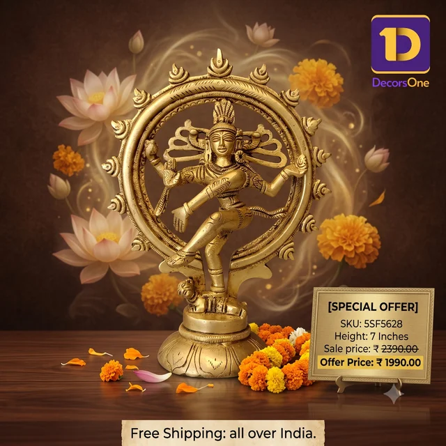 DecorsOne Buy Brass Natarajar Statue, Handicraft & Antique Finish