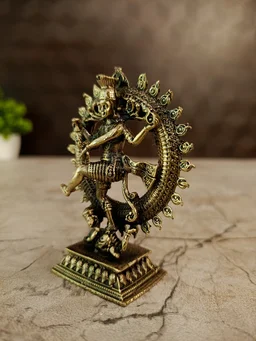 DecorsOne Brass Fineart Natarajar Idol For Pooja 3"
