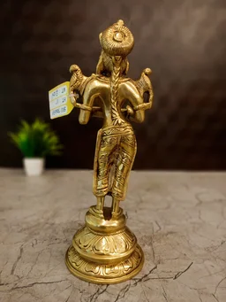 DecorsOne Brass Paavai Diya Standing 11"