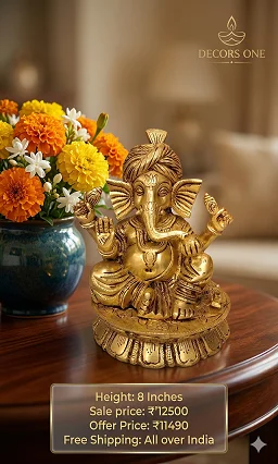 Brass Pagadi Gnaesha Idol 8"