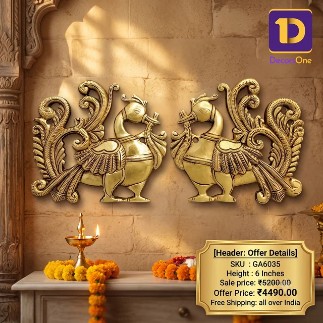 DecorsOne Brass Annam Wall Mount Pair - 6"