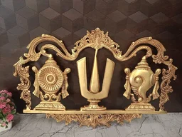 DecorsOne Buy Brass Perumal Namam Wall Mount For Pooja Door