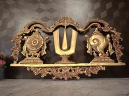 DecorsOne Buy Brass Perumal Namam Wall Mount For Pooja Door