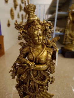 DecorsOne Brass Radha Idol 29"