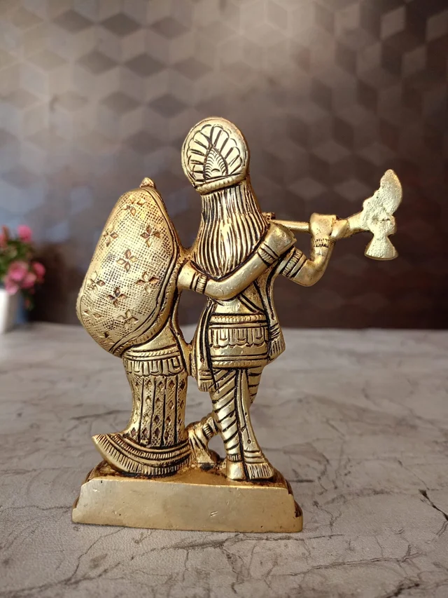 DecorsOne Brass Radha Krishna Idol 4.5"