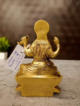DecorsOne Brass Saraswathi Idol Lotus Base 6.5''