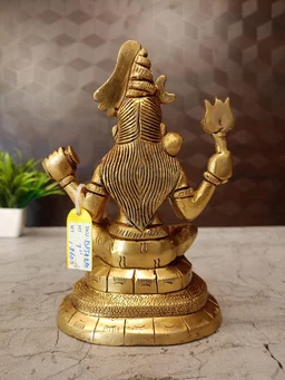 DecorsOne Brass Shiva Sitting On Snake Idol