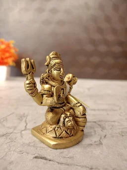DerorsOne Brass Shiva Idol For Pooja