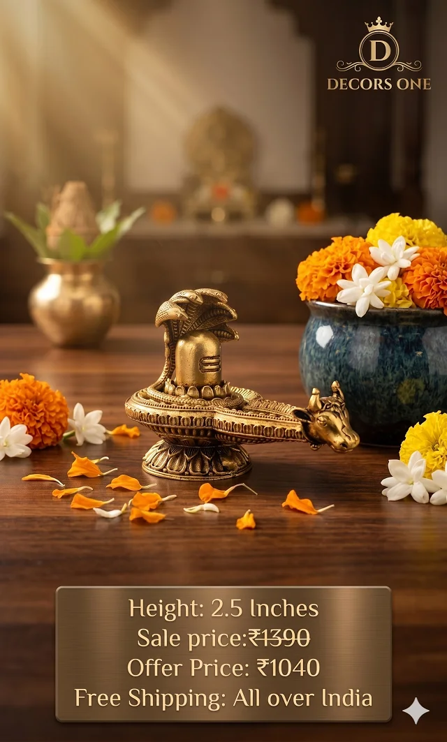 Brass Fine Art Shiva Lingam With Snake