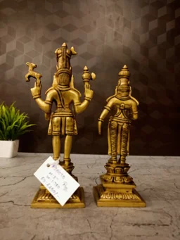 DecorsOne Brass Shiva Parvathi Idol 8"