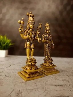 DecorsOne Brass Shiva Parvathi Idol 8"