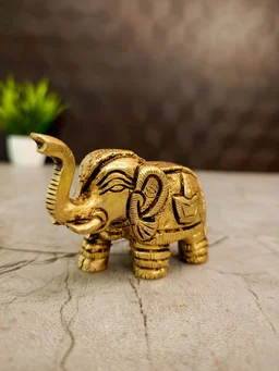 DecorsOne Brass Elephant For Home Decor 3″
