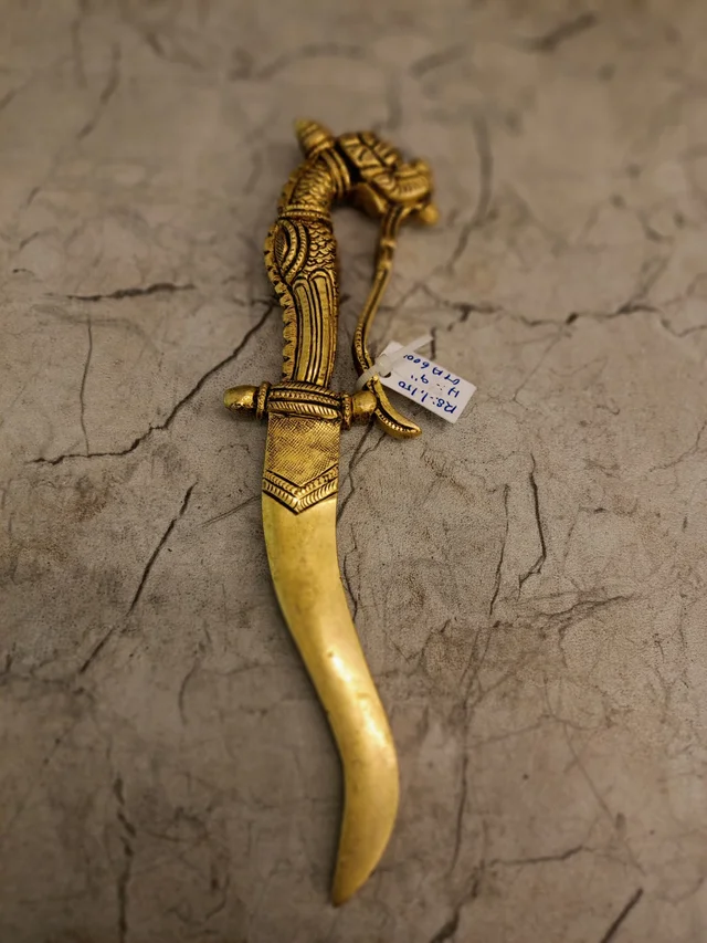 DecorsOne Brass Designer Dagger Knife 9"