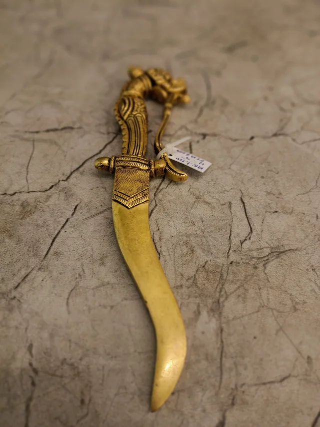 DecorsOne Brass Designer Dagger Knife 9"