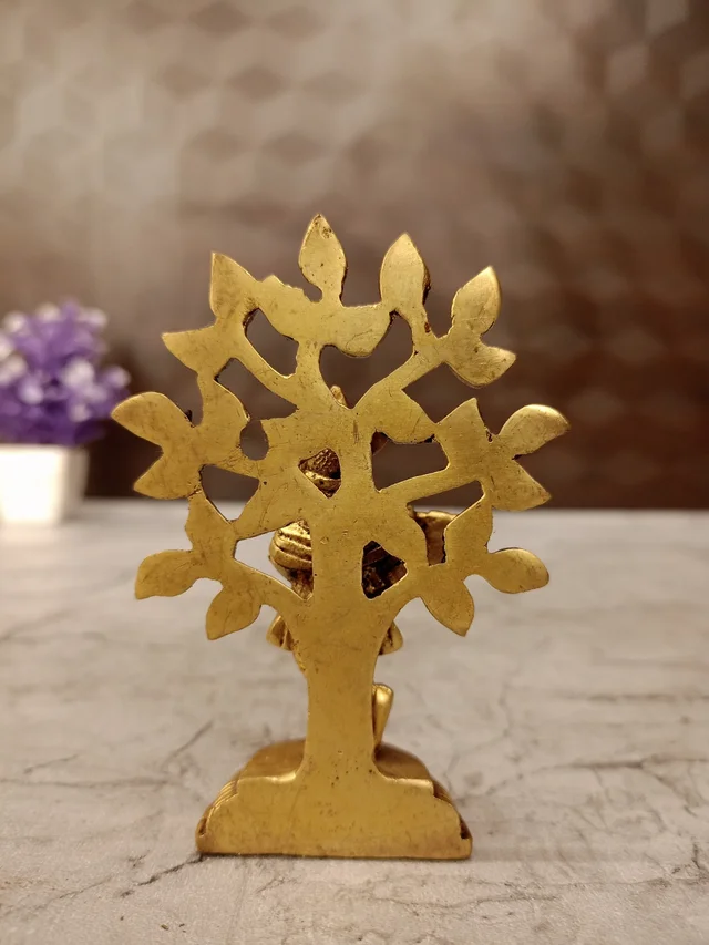 DecorsOne Brass RadhaKrishna Under Tree 3.5″