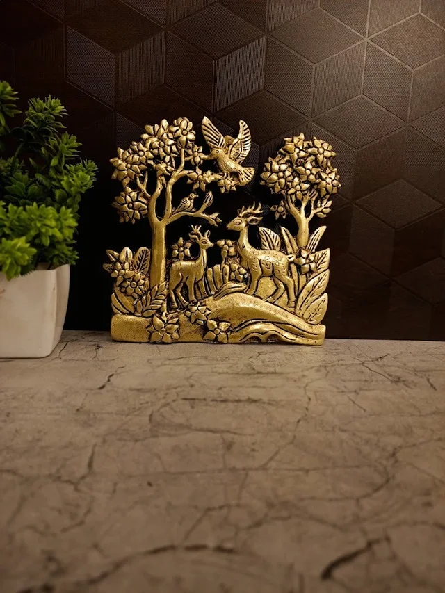 DecorsOne Enhance your home with our Premium Brass Designer Animal Wall Hanging