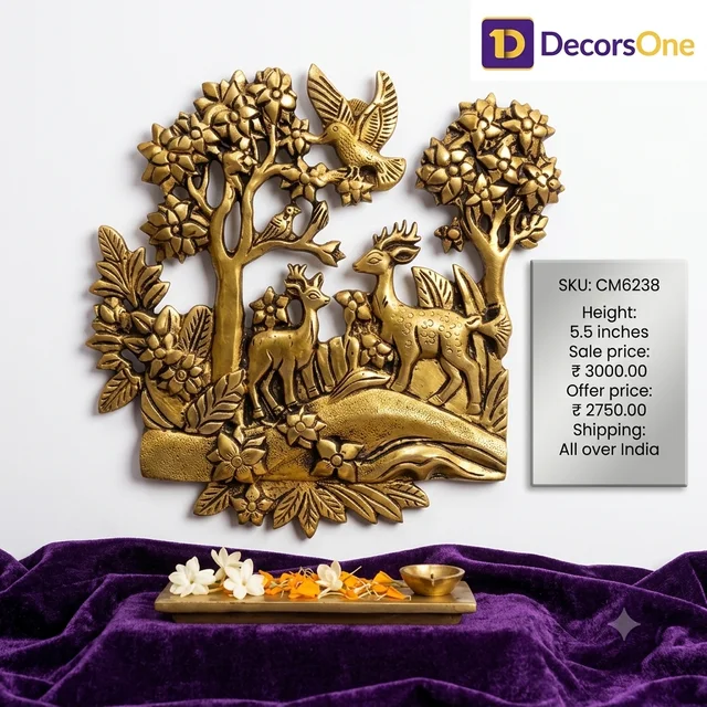 DecorsOne Enhance your home with our Premium Brass Designer Animal Wall Hanging