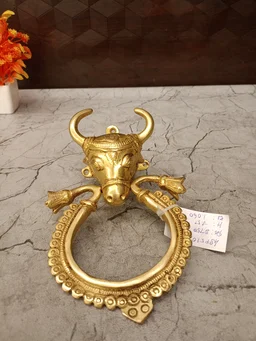 DecorsOne Brass Cow Head Door Knock 7.5”