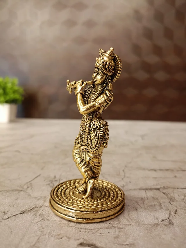 DecorsOne Brass Fine art Krishna