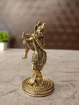 DecorsOne Brass Fine art Krishna