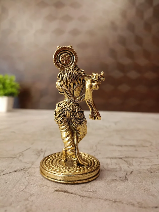 DecorsOne Brass Fine art Krishna