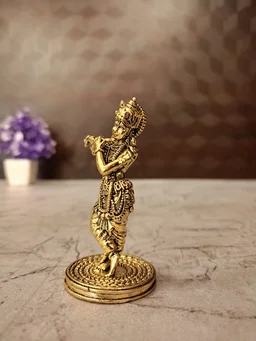 DecorsOne Brass Fine art Krishna Idol