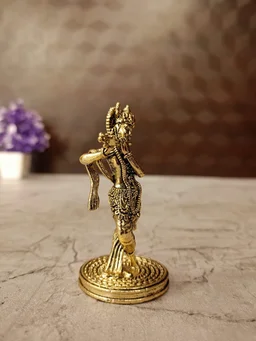 DecorsOne Brass Fine art Krishna Idol
