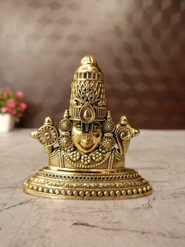 DecorsOne Brass Fine Art Perumal Face