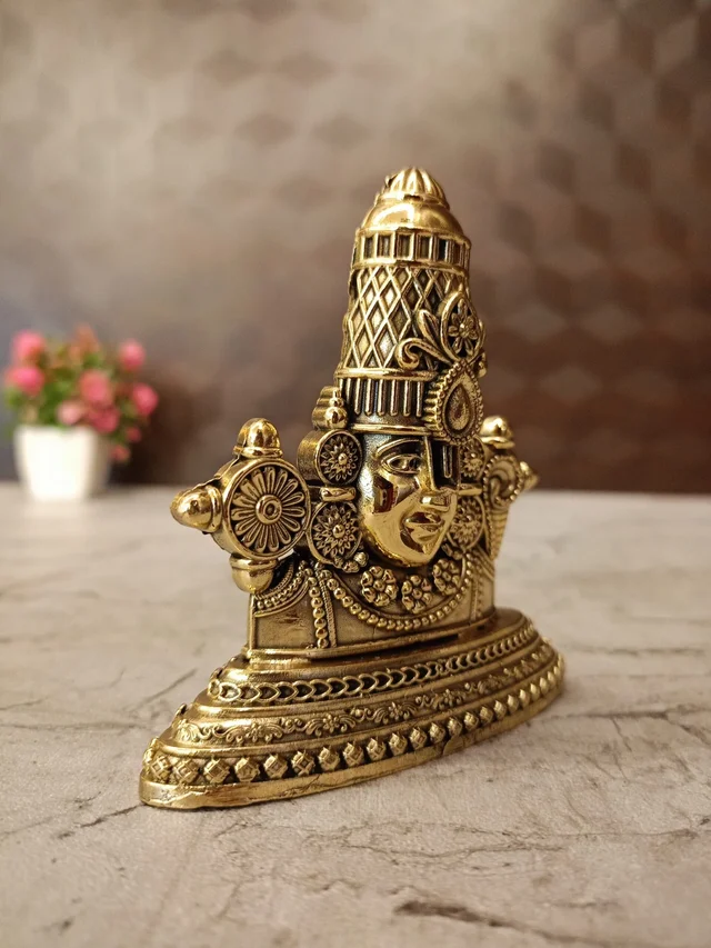 DecorsOne Brass Fine Art Perumal Face